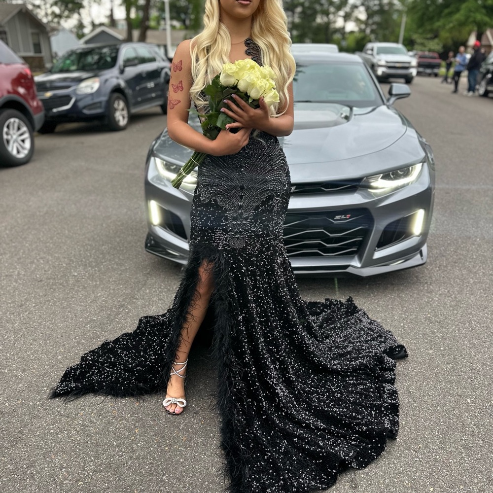 Prom dress, costume made size 2 black